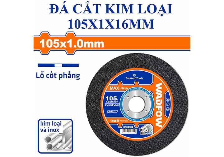 105x1x16mm Đá cắt kim loại (sắt và inox) Wadfow WAC1341