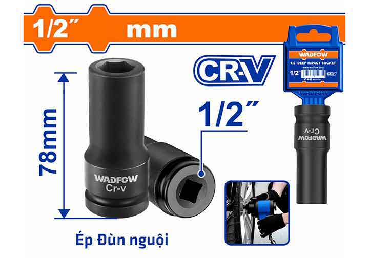 10mm Đầu tuýp dài 1/2" Wadfow WMS3210