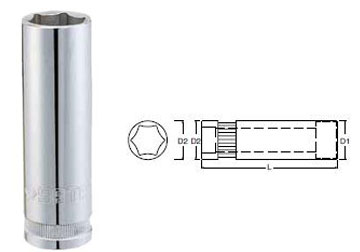 13mm Đầu tuýp dài 6 góc 1/2" Sata 13-404 (13404)