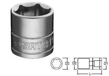 14mm Đầu tuýp 6 góc 3/8" Sata 12-309 (12309)