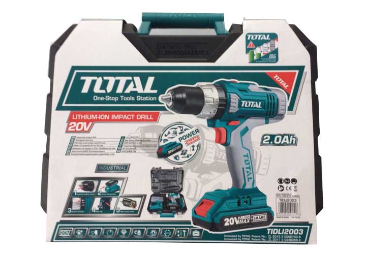 20V Máy khoan vặn vít dùng pin 50 chi tiết Total TIDLI2003