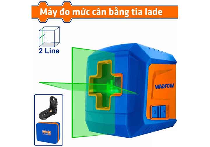 30m Máy cân mực laser 2 tia màu xanh Wadfow WLE2M02