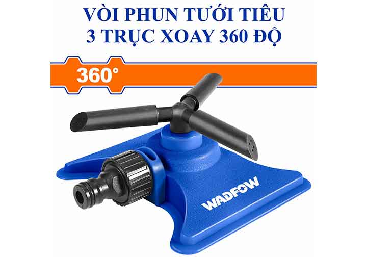 3/4" Đầu phun tưới tiêu 3 trục xoay 360 độ Wadfow WSN1E23