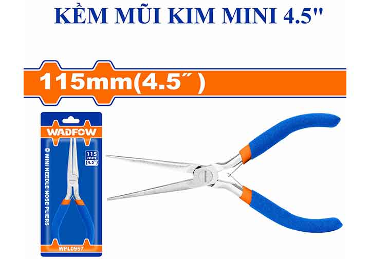 4.5" Kìm mũi nhọn dài mini Wadfow WPL0957