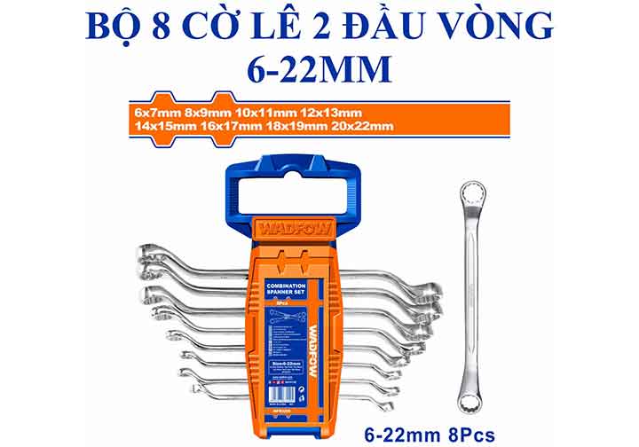 6-22mm Bộ cờ lê 2 đầu vòng 5 chi tiết Wadfow WFR3208