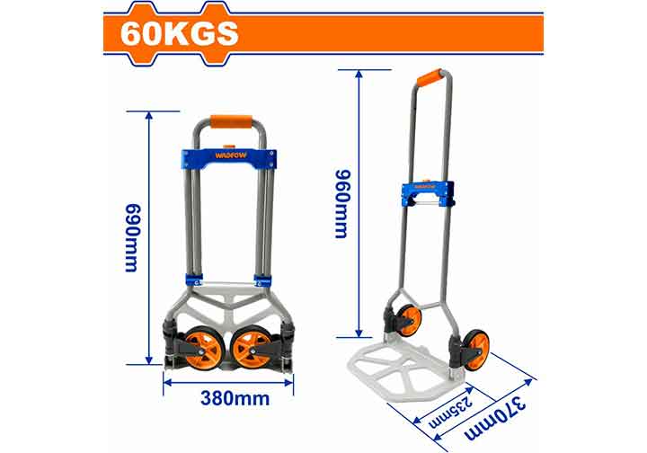 60kg Xe đẩy hàng 2 bánh gấp gọn Wadfow WWB9A06