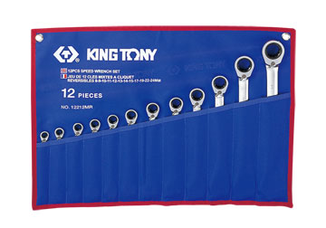 8-24mm cờ lê vòng miệng 12 cái hệ mét Kingtony 12212MR