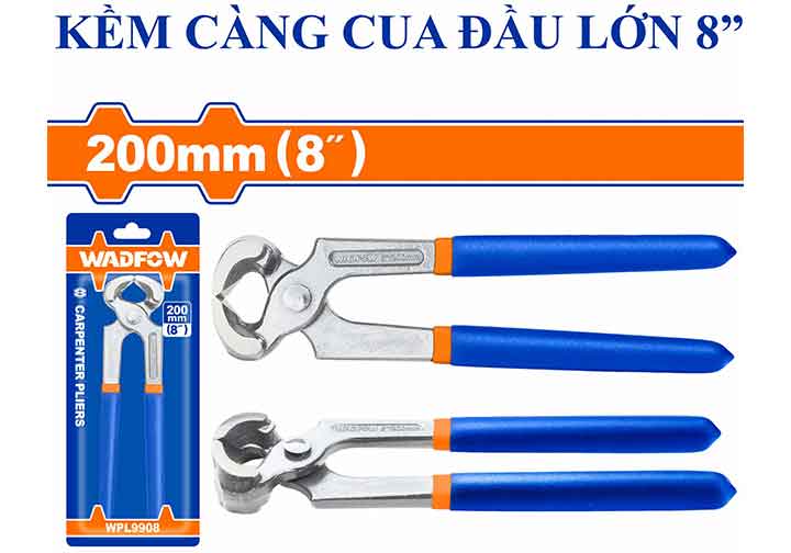 8" Kìm càng cua đầu lớn Wadfow WPL9908