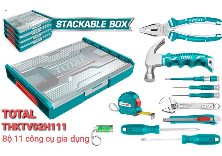 Bộ đồ nghề gia dụng 11 chi tiết Total THKTV02H111