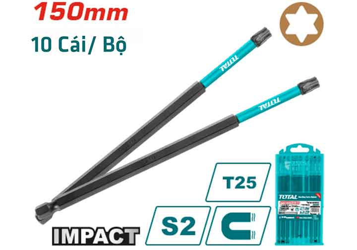 T25x150mm Bộ mũi vít sao 10 chi tiết Total TACIM16T2563