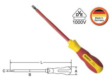 Vít dẹp cách điện 1000V Sata 61-315