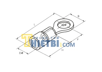 0.5 ~ 2.5 mm2 Kiềm bấm đầu cosse tròn, cosse pin LY-06WF2C